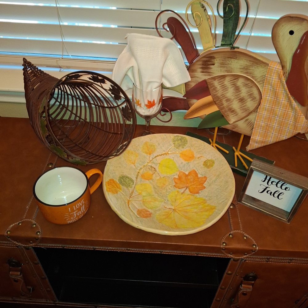 Autumn Leaf Ceramic Plate